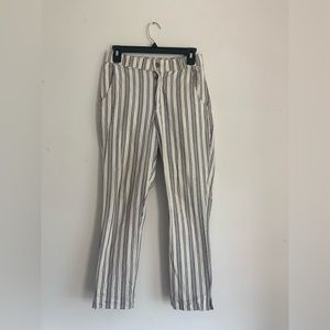 Hollister white striped pants